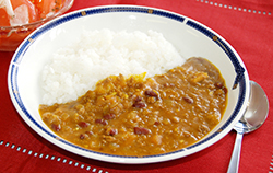 カボチャと小豆のカレー